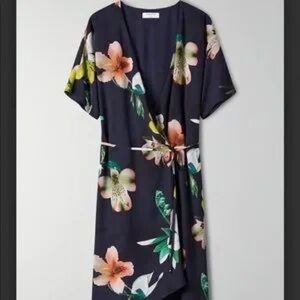 Babaton Wallace Floral Wrap Dress Medium